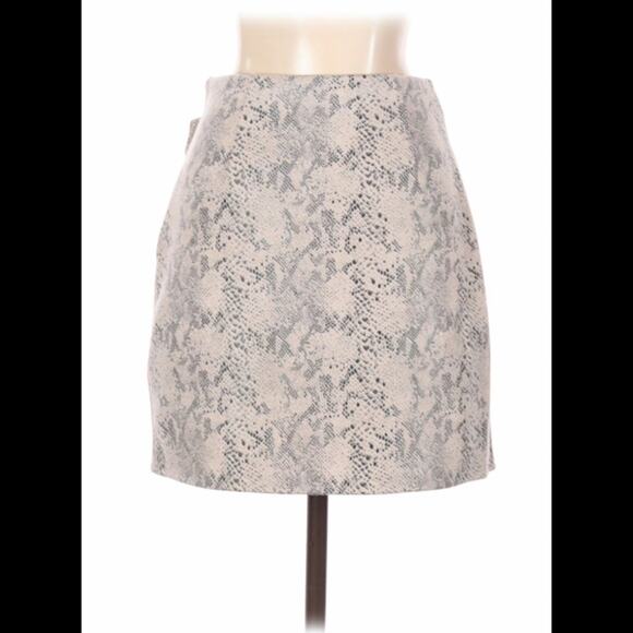 Idem Ditto Snakeskin print scuba faux wrap skirt, size small - Picture 2 of 7
